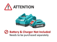 TOTAL Total Lithium-Ion Aspirator Blower (Without Battery)- TABLI2001 - Weight: 1.63 kg, brand