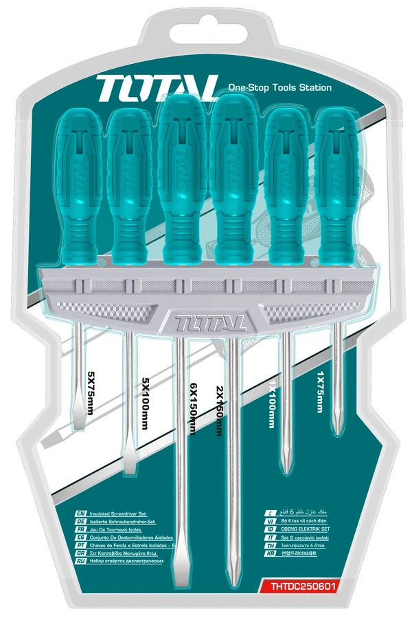 TOTAL 6 pcs screwdriver set THTDC250601