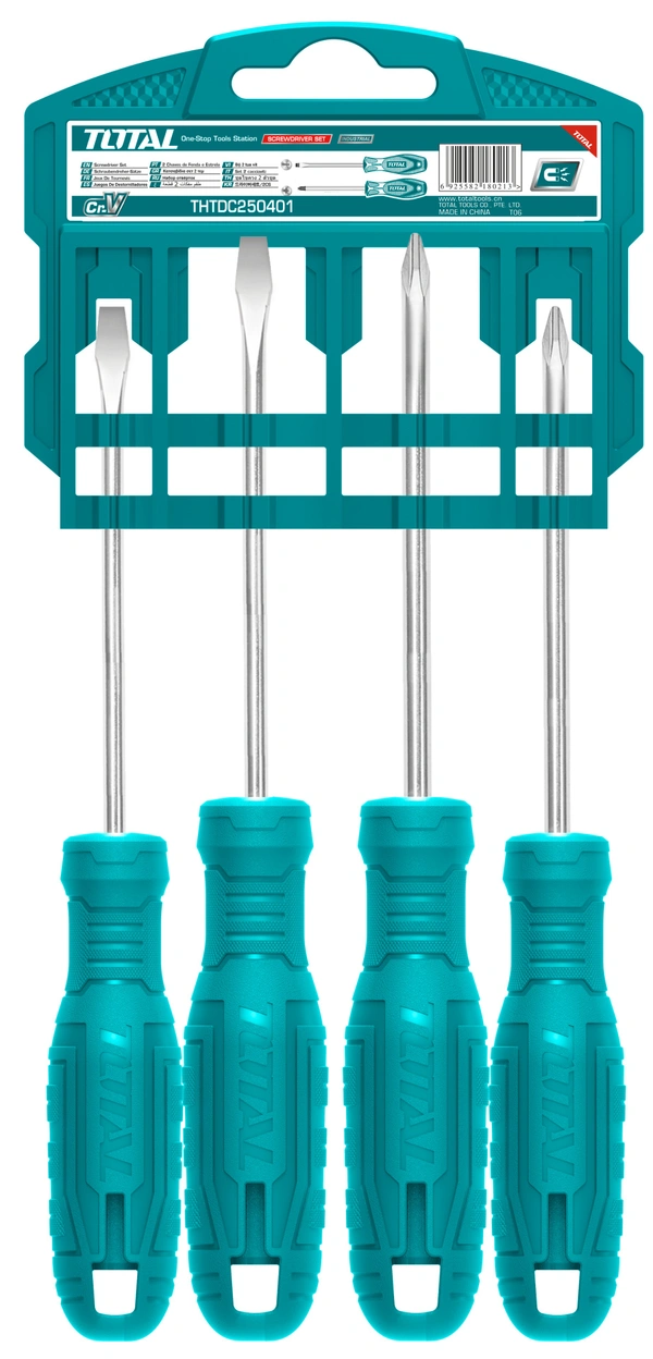 TOTAL 4 pcs screwdriver set THTDC250401