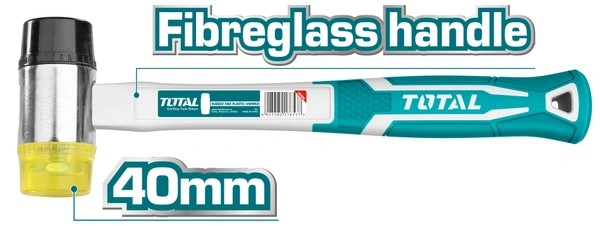 TOTAL Rubber and plastic hammer THT77406