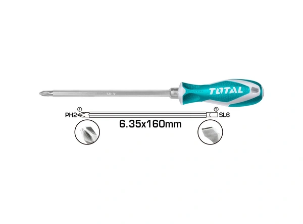 TOTAL 2 IN 1 Screwdriver set THT250206