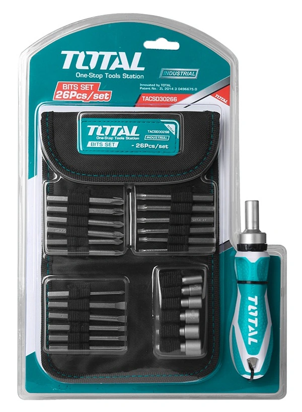 TOTAL 26 Pcs ratchet screwdriver set TACSD30266