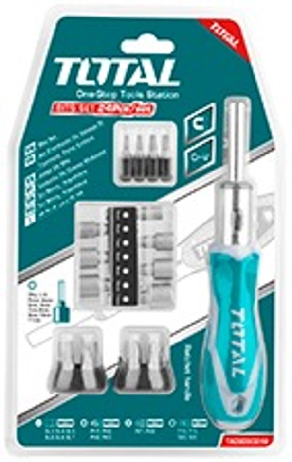TOTAL 24 Pcs ratchet screwdriver set TACSD30246
