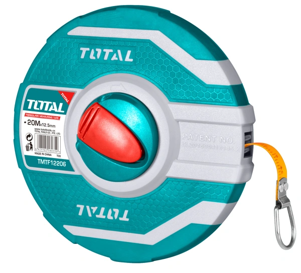 TOTAL Fibreglass measuring tape TMTF12206