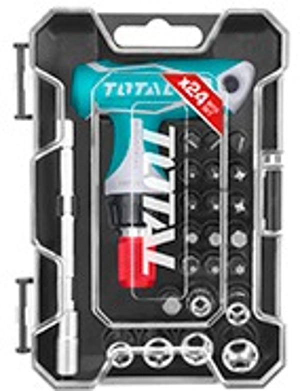TOTAL 24 Pcs T-handle wrench screwdriver set TACSD30186