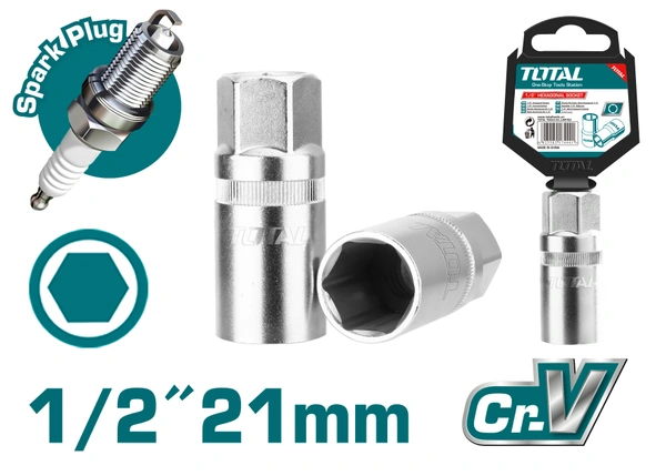 TOTAL 1/2" Spark Plug Socket THSPS12216