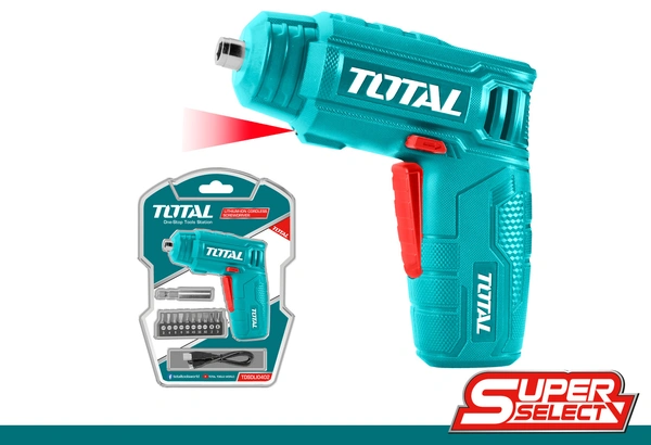 TOTAL Lithium-Ion cordless screwdriver TSDLI0402