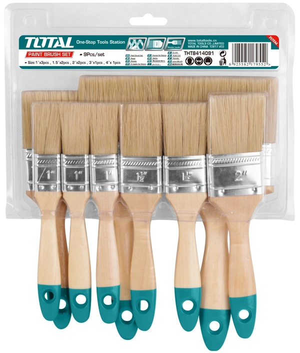 TOTAL 9pcs paint brush set THT8414091