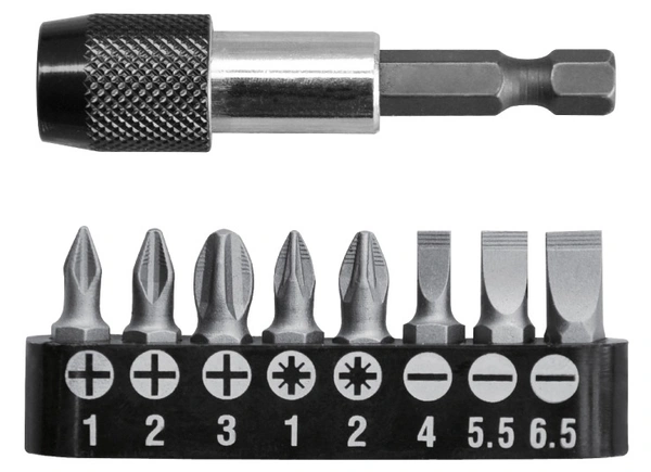 TOTAL 9 pcs Screwdriver Bits Set TACSD3091