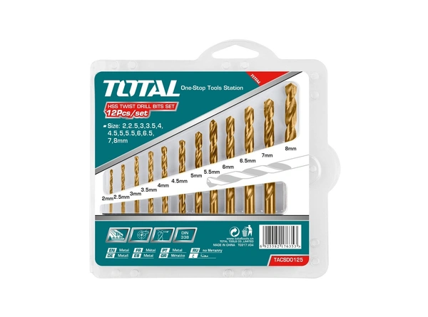 TOTAL HSS twist drill bits set TACSD0125