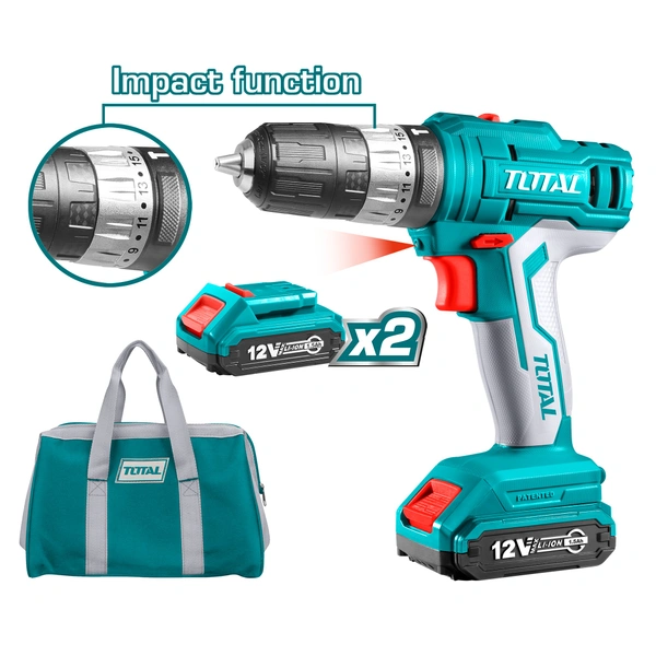 TOTAL Lithium-Ion impact drill TIDLI1222