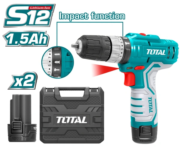 TOTAL Lithium-Ion impact drill TIDLI1232