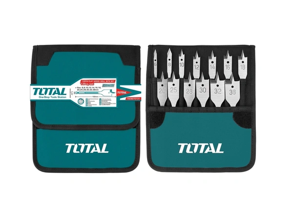 TOTAL 13pcs Flat wood drill bits set TACSD70131