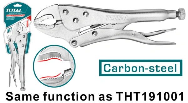TOTAL Curved jaw locking plier THT191003