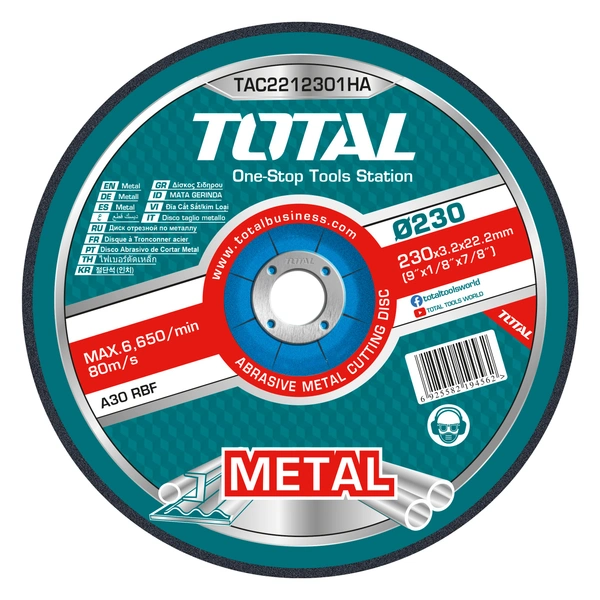 TOTAL Abrasive metal cutting disc TAC2212301HA