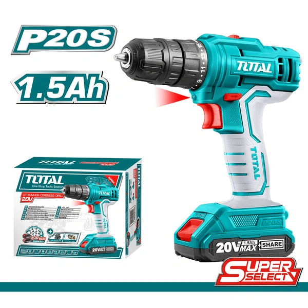 TOTAL Lithium-Ion cordless drill TDLI20011