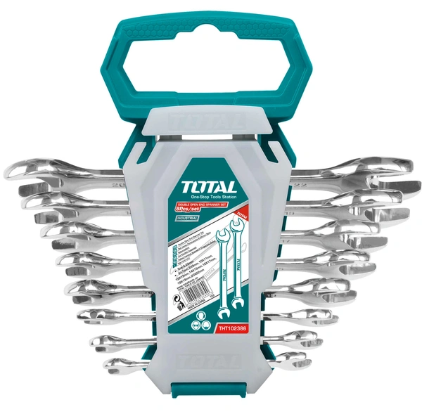 TOTAL 8Pcs double open end spanner set THT102386