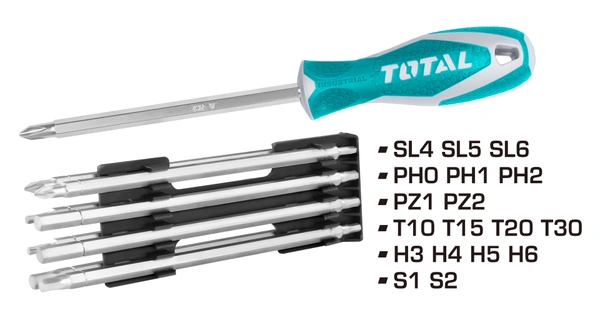 TOTAL 18 IN 1 Screwdriver set THT250236