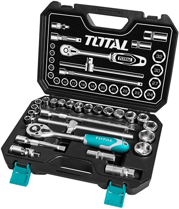 TOTAL 25Pcs 1/2" socket set THT121251