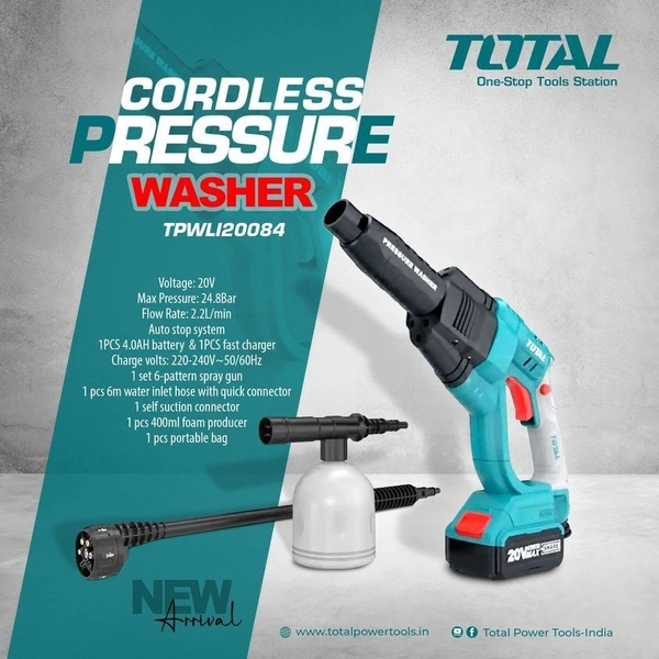 TOTAL Lithium-Ion Pressure Washer TPWLI20084