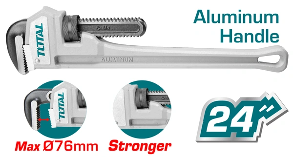 TOTAL Aluminum Handle Pipe Wrench THTAL17246
