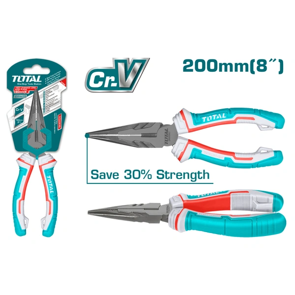 TOTAL High leverage long nose pliers THT220806S