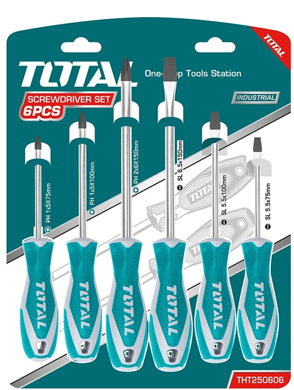 TOTAL 6 Pcs screwdriver set THT250606