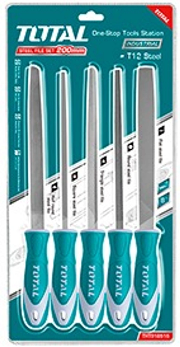 TOTAL 5pcs steel file set/8� THT918516