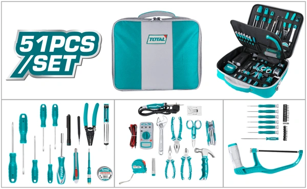 TOTAL 51 Pcs Telecom Tools set TKTTSK0512