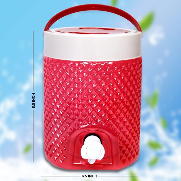 majik MAJIK Portable Water Jug with Tap for Travel Home, Office, Shops, Hostels, Hospitals (4.5 LTR) - Red