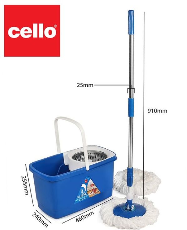 Cello Kleeno Super Clean Spin Mop Steel Bucket