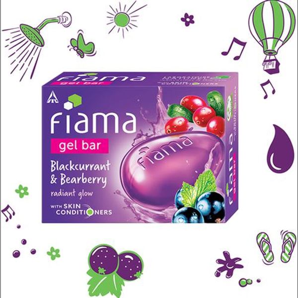 Fiama Gel Soap (Blackcurrent & Bearberry) - 75 grm