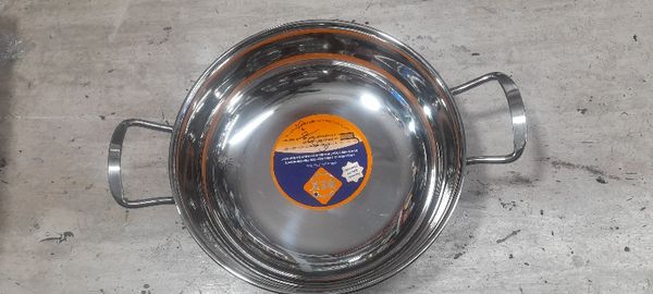 Steel Kadhai With Induction Base - Diameter 22cm