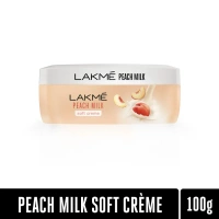 Lakme Peach Milk Soft Creme Moisturizer, Lightweight Face Cream, Non Sticky, Locks Moisture For 24 Hours For Soft And Glowing Skin, 25g