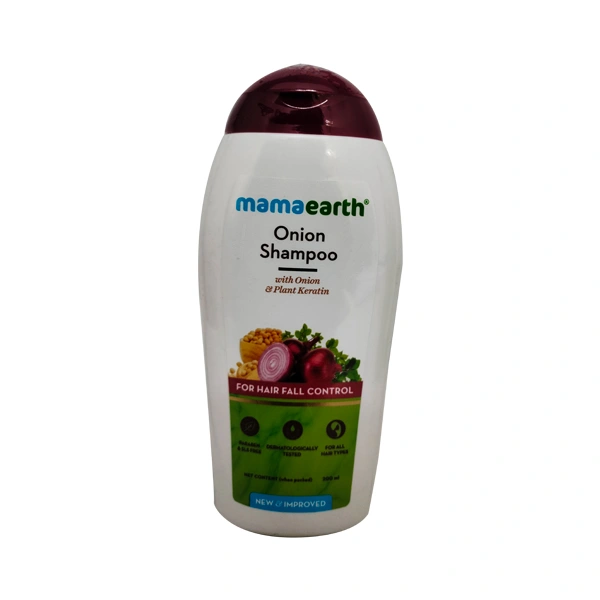 Mamaearth Onion Hair Fall Shampoo for Hair Growth & Hair Fall Control, with Onion Oil & Plant Keratin 200ml
