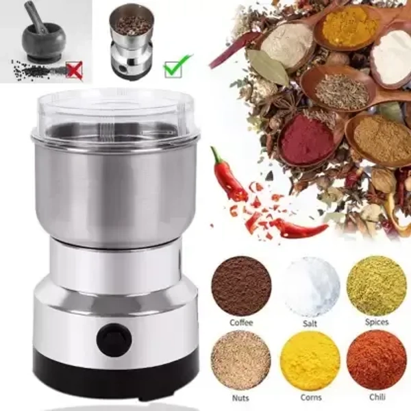 Kindlook Fashion By Nima Japan 200 W,28000 RPM Mini Stainless Steel Spice Nuts Grainder With Folding Jar Juicer Grinder, Compact Kitchen design Electric Household Grinder W 200 Juicer Mixer Grinder (1 Jar, Silver345)