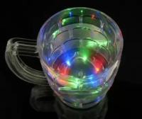 Rainbow Magic Color Cup with LED Light Party,1 Unit, Capacity 250 ml Glass Frosty Freezer Beer Mug  (250 ml)