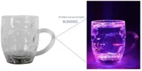 Rainbow Magic Color Cup with LED Light Party,1 Unit, Capacity 250 ml Glass Frosty Freezer Beer Mug  (250 ml)