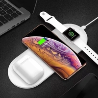 15W 3 in 1 Wireless Charger Pad Qi Fast Charging For wireless support devices   Quick Charger For i Wa - All Colours, Standard