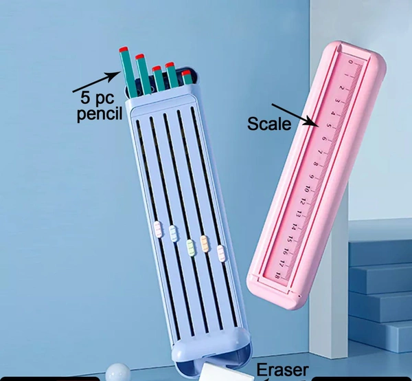5pc pencil eraser n case