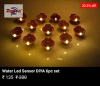 Water Diya 6pc Set  