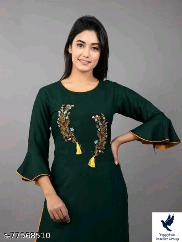 Women's Straight Rayon Kurti with Sharara Set for Women & Girls 