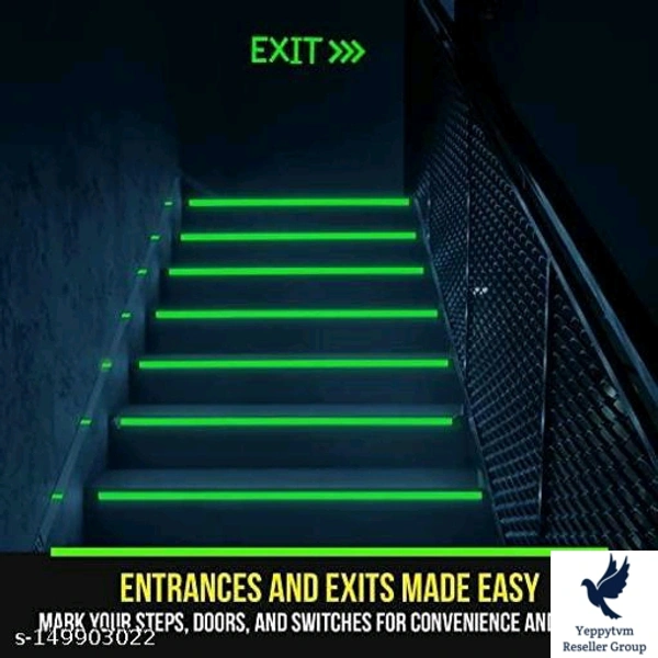 Glow in The Dark Tape, Rechargeable & Long-Lasting Fluorescent Tape | Luminous Tape for Outdoor Sports, Night Decorations, and Home MarkingName: Glow in The Dark Tape, 
