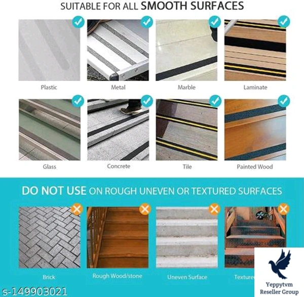 Anti Slip Tape Anti Skid Fall Resistant Tape, Self Adhesive Waterproof Non Slip Strips for Slippery Stairs and Surfaces (5 cm x 5 m) (Anti Slip Tape) 