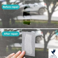 Window Screen Repair Kit, Door Window Screen Repair Tape, Strong Self-Adhesive Screen Tape Mesh Repair Waterproof, Used to Cover Window and Door Screens 