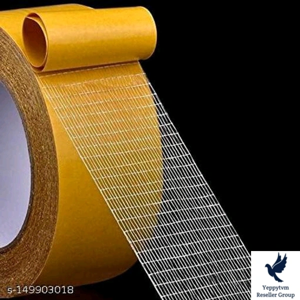 Sticky Super Waterproof Traceless Strong Viscosity Resistant Heat Carpet Adhesive Base Cloth Tape Fibber Mesh Double Sided Tape 