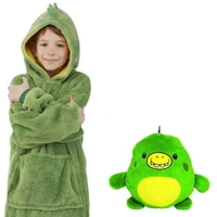 Huggle Pets Reversable HoodieBlanket Folds Into A stuff ToyChildren Blanket 