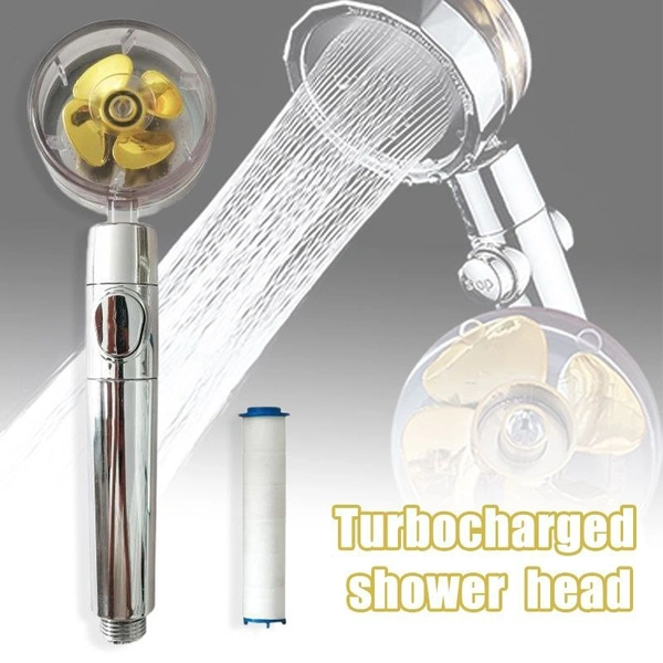 Shower 360 High Propeller Handheld Shower Rose Rain Fan Shower Head Pressure With Adjustable Threads