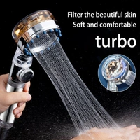 Shower 360 High Propeller Handheld Shower Rose Rain Fan Shower Head Pressure With Adjustable Threads