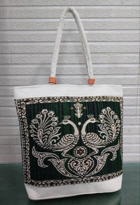 Canvas Embroidery Shoulder Bag